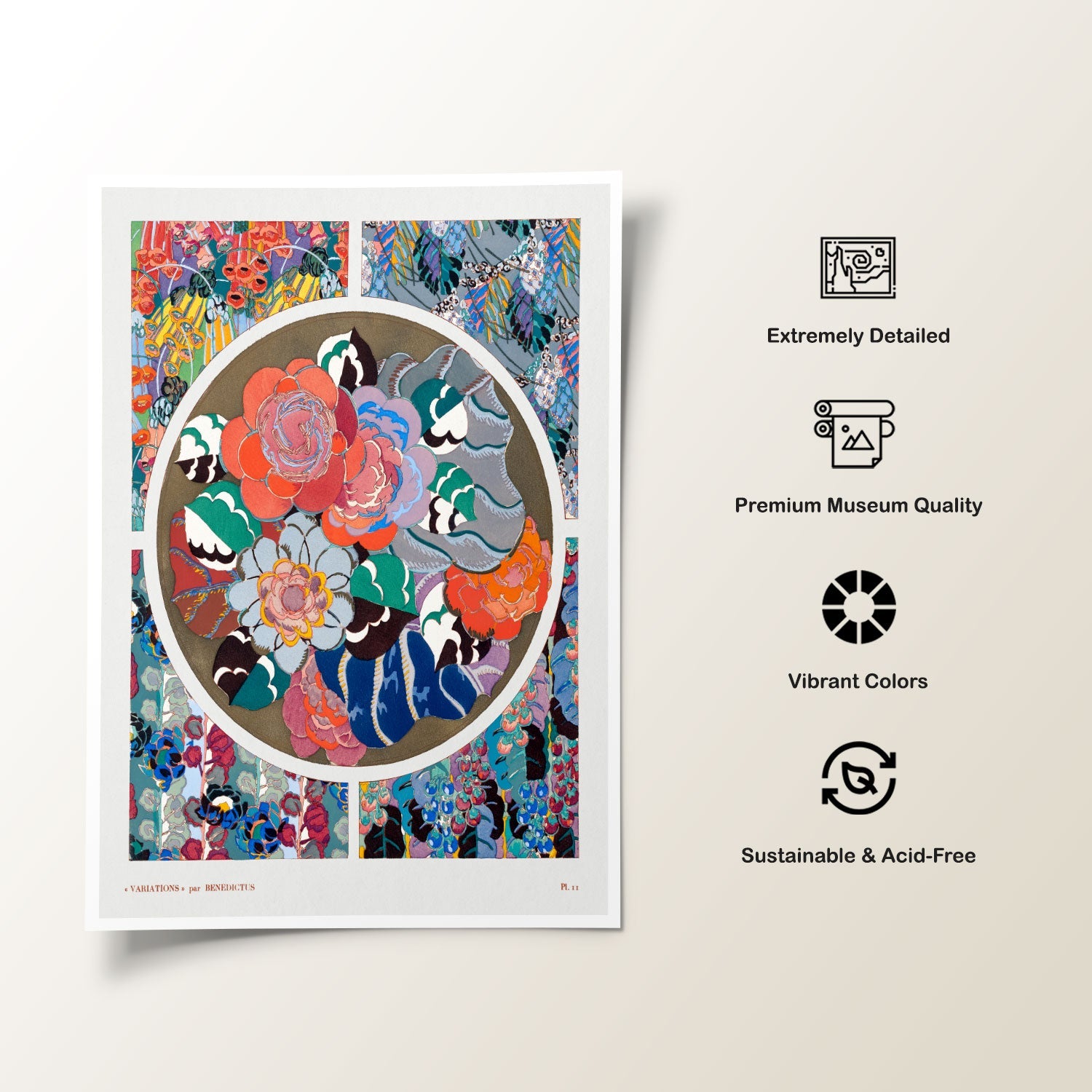 Pattern Variation Artist Flower art deco pattern variations 11: Buy Flower Paintings & Botanical ...