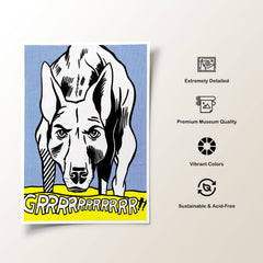 Buy G R R R R R Dog Pop Art Painting & Art Print Online India at