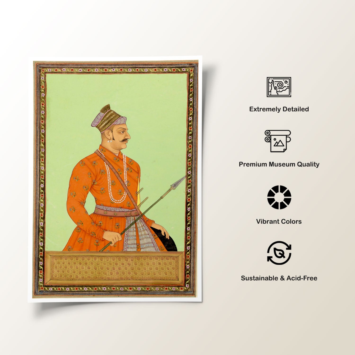 Bhao Raja Portret van Raja Bhao Sing Rajput: Buy Classical Indian Miniature ...
