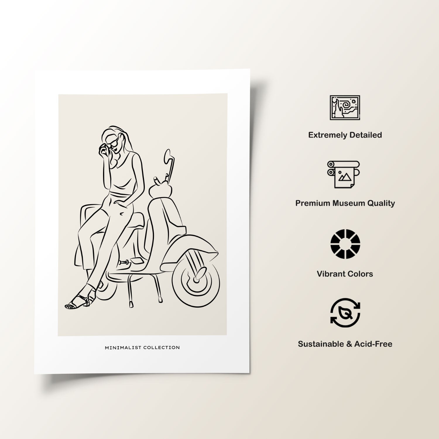 Line For Ridwe Ready for a Ride : Buy Best Framed Line Art Painting Online – Dessine Art