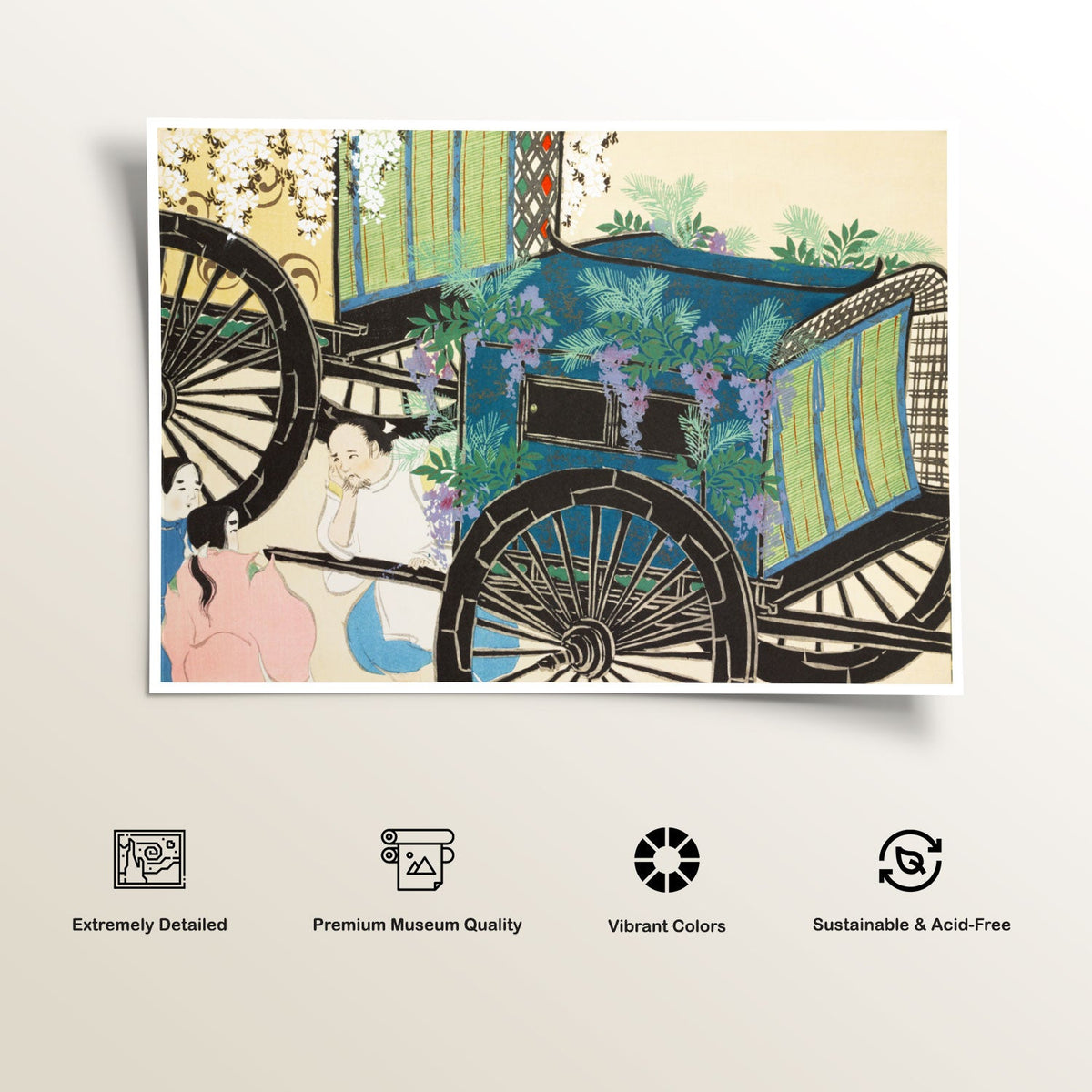 Wagon from Momoyogusa, Japanese Art Painting