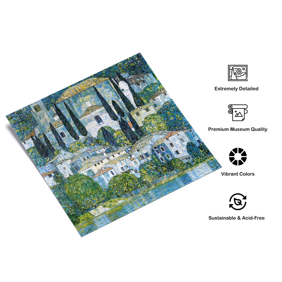 Kirche in Cassone, Gustav Klimt Painting