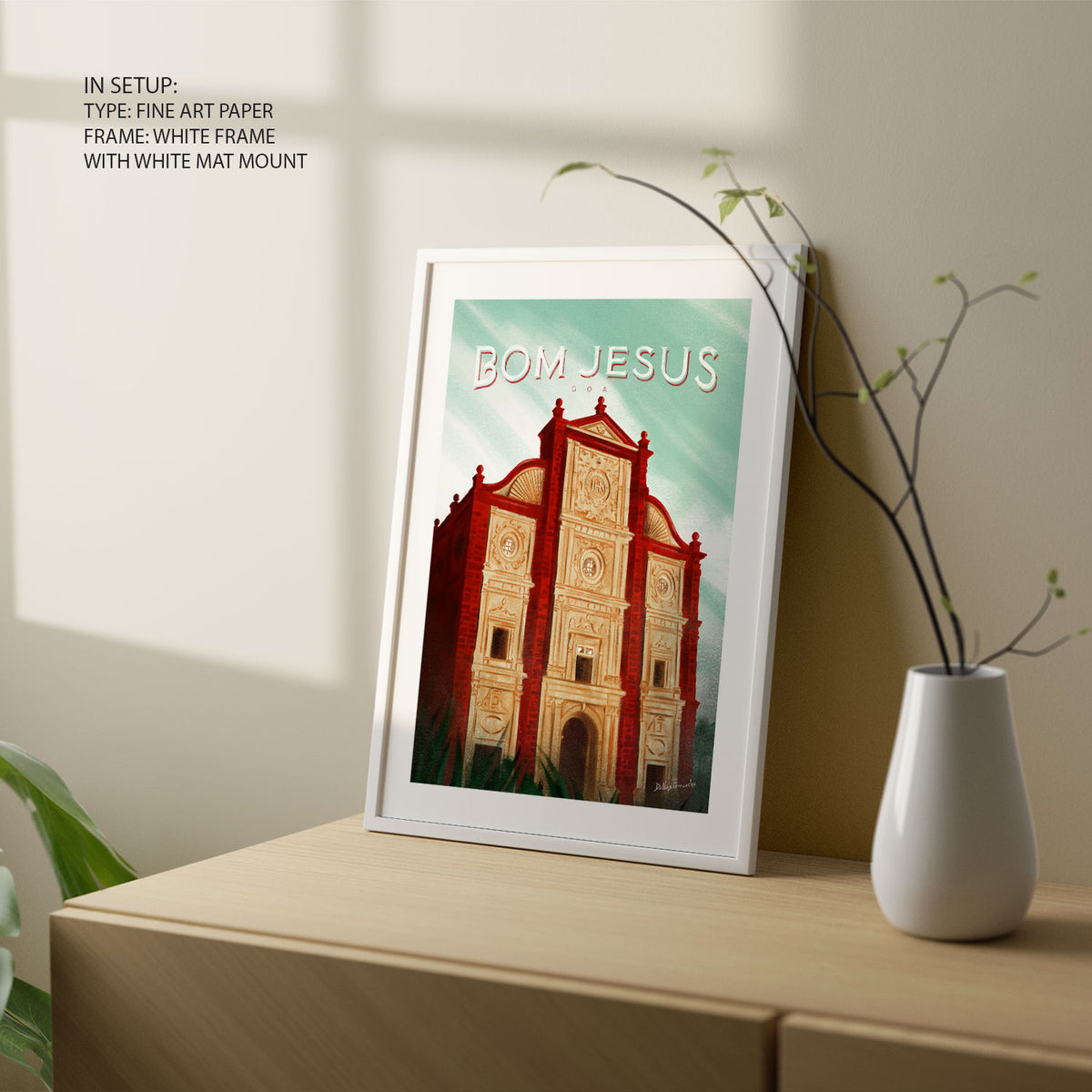 BOM JESUS, Goa Poster, Travel Poster