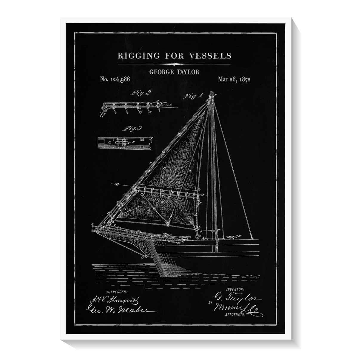 Chalk Rigging for Vessels: Buy Premium Framed Blueprints & Patent Art ...