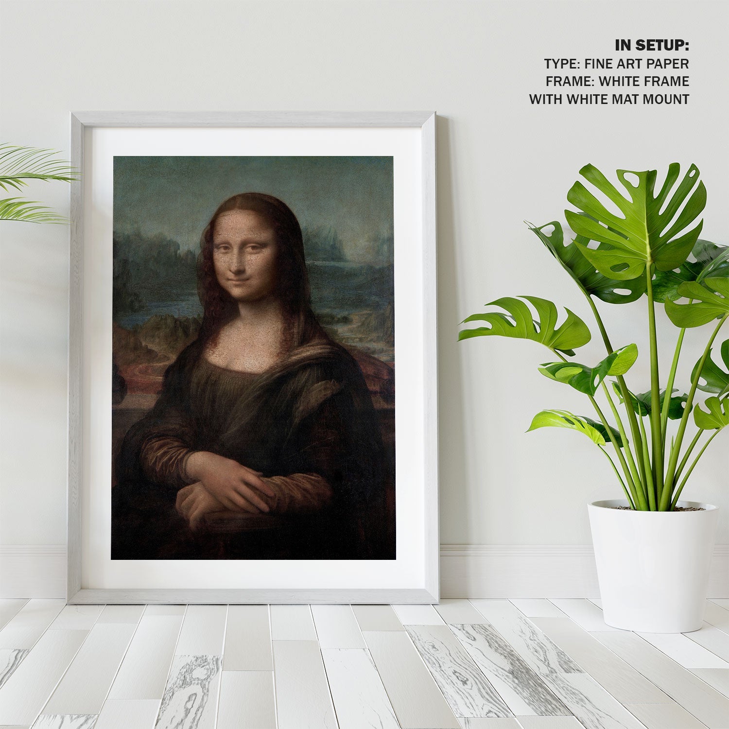 Portrait of Mona Lisa Painting & Wall Art Print by Leonardo Da Vinci ...