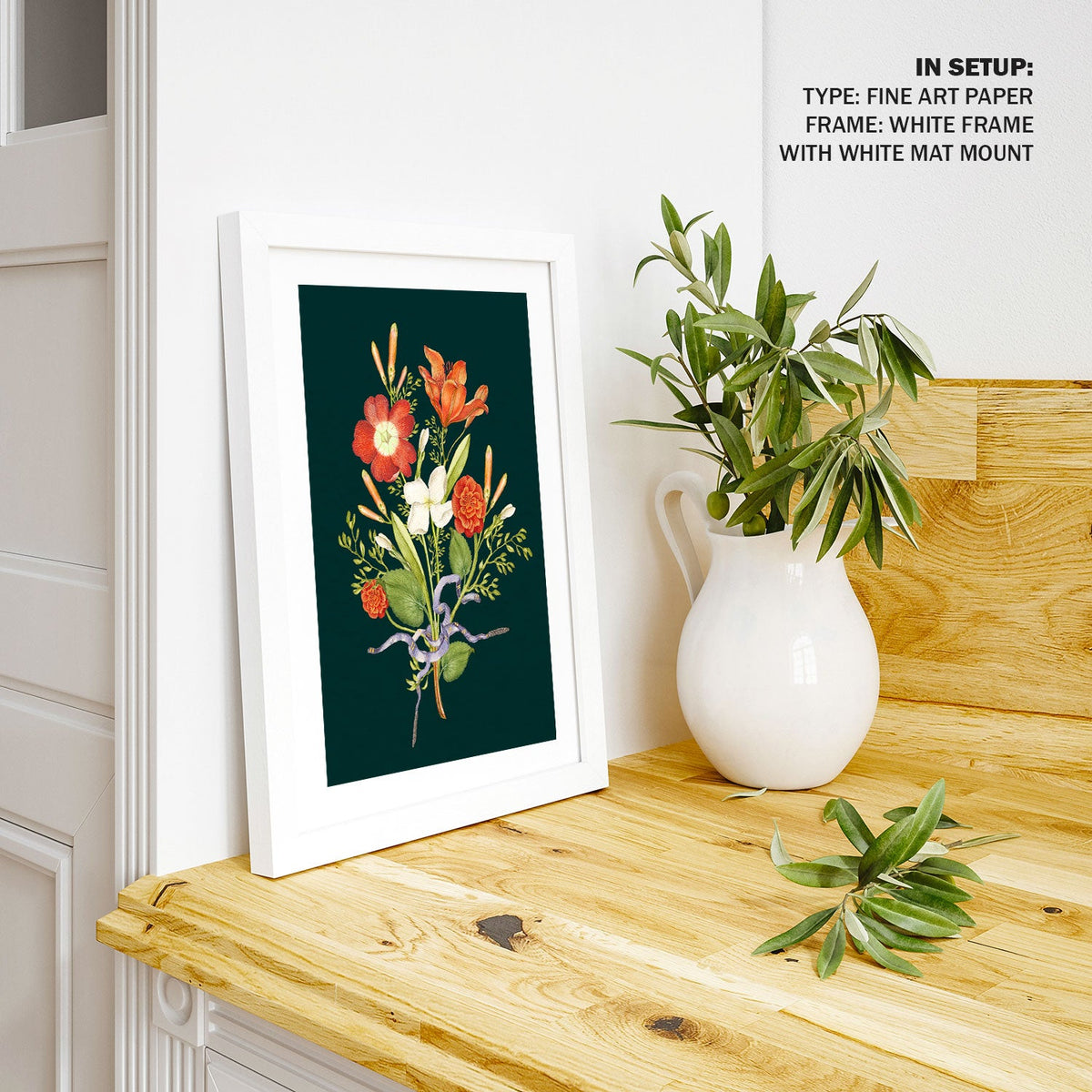 A Wildflower Bouquet, Botanical Flower Paintings