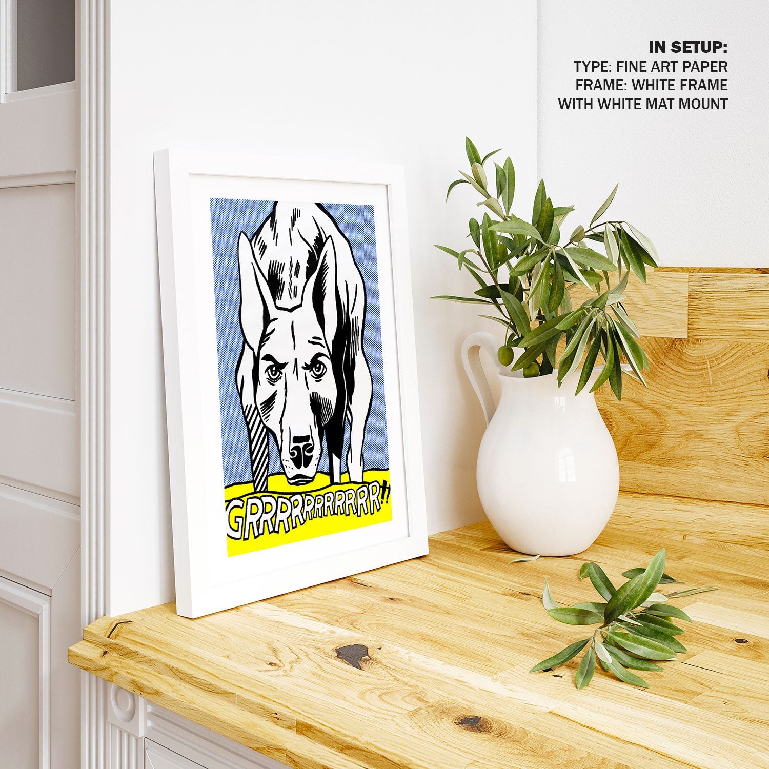 Buy G R R R R R Dog Pop Art Painting & Art Print Online India at
