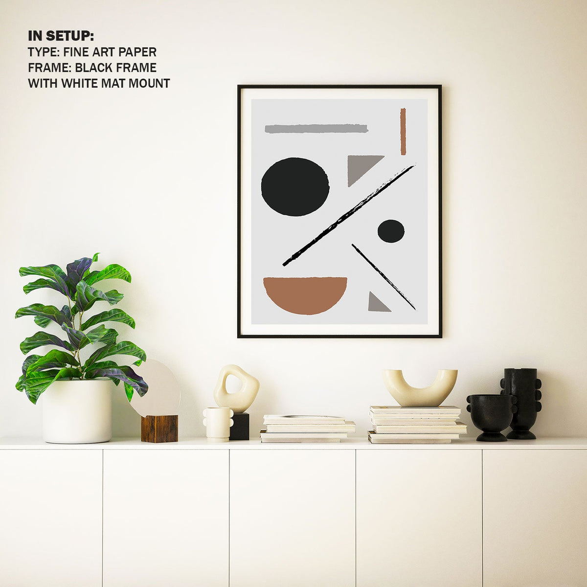 Abstract Geometric Wall Art Earth Tone Painting