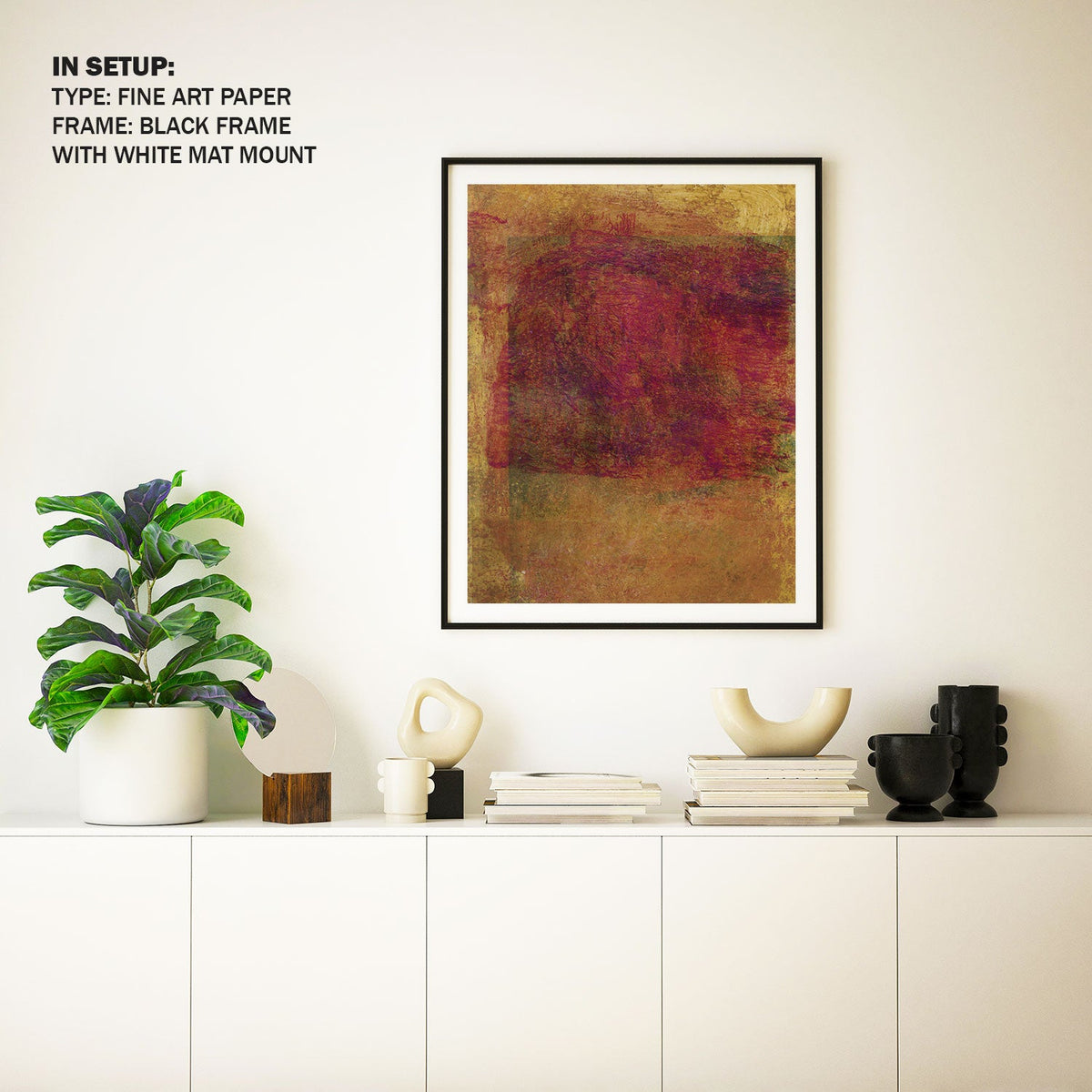Abstract Magenta And Orange Painting