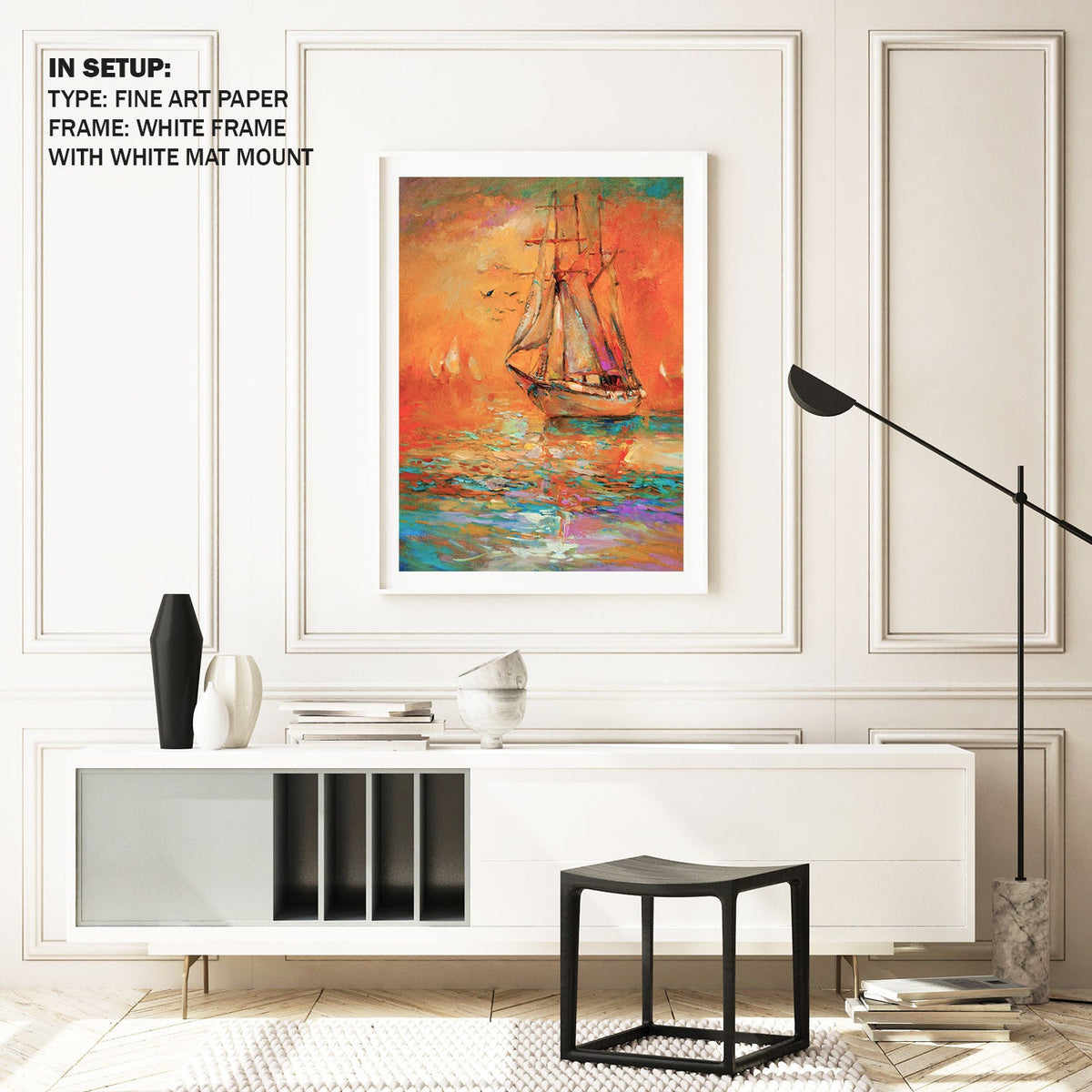 Abstract Boat Painting