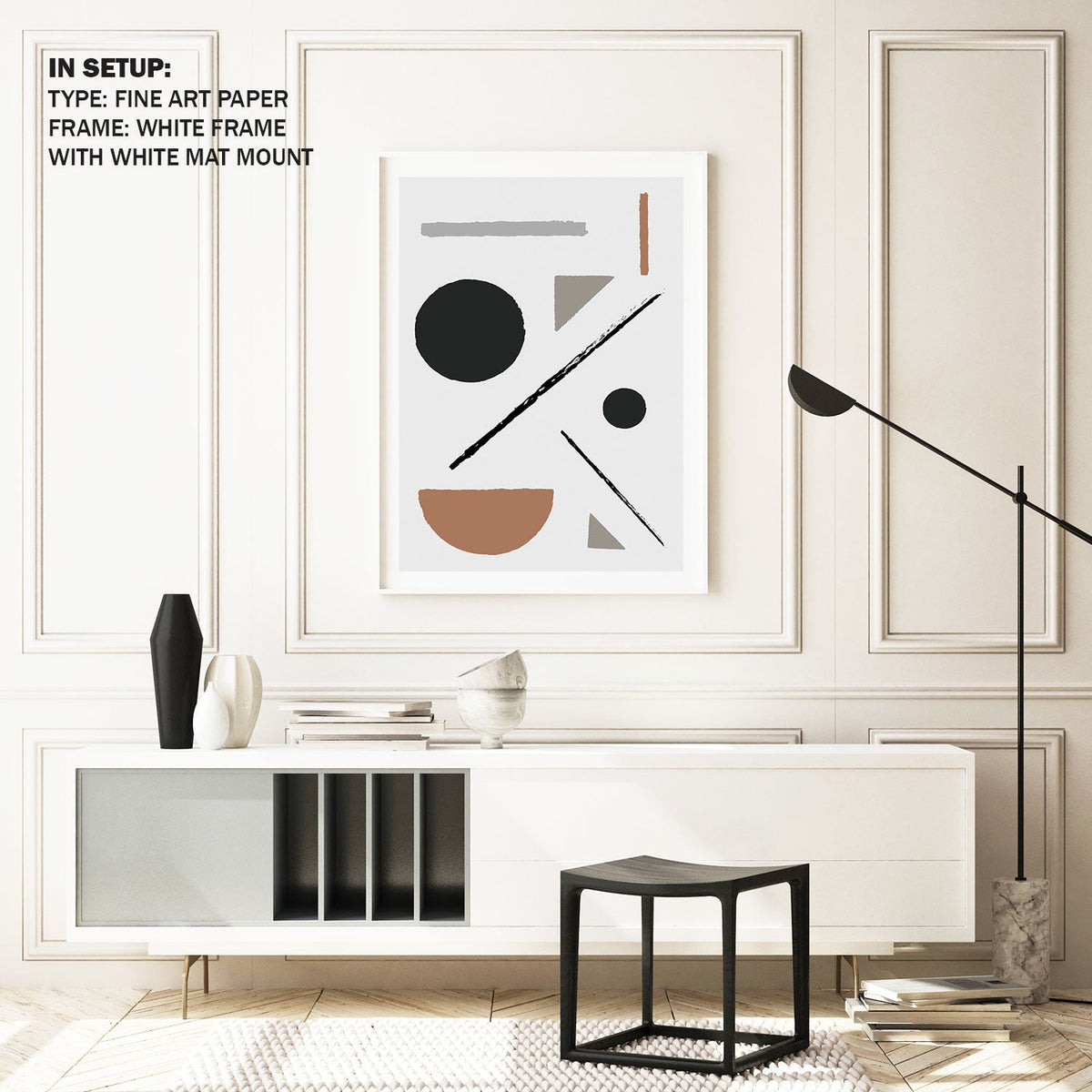 Abstract Geometric Wall Art Earth Tone Painting