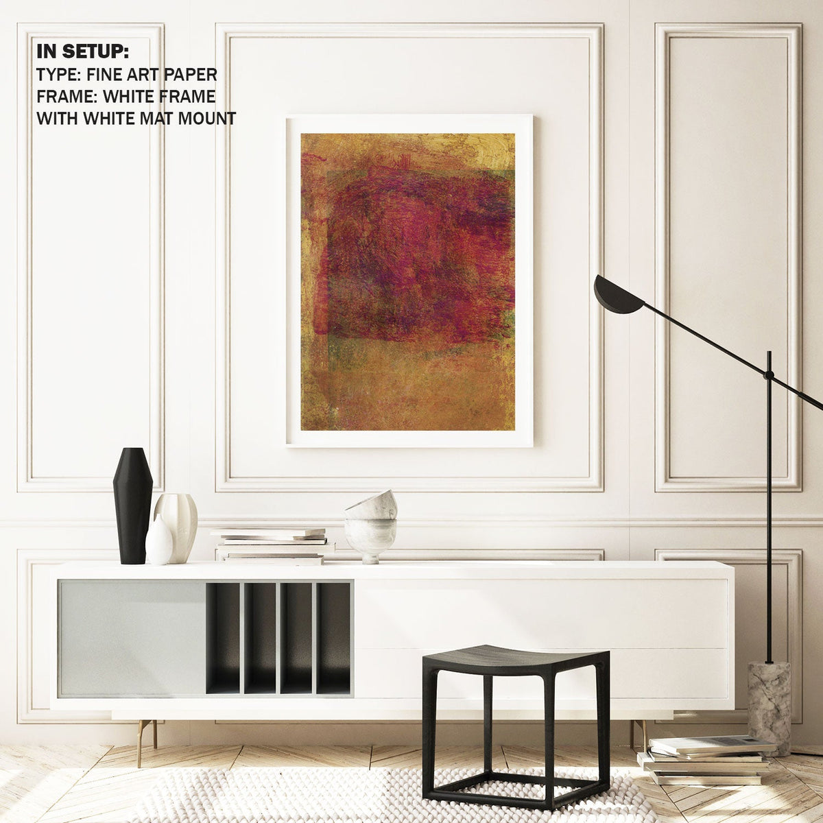 Abstract Magenta And Orange Painting