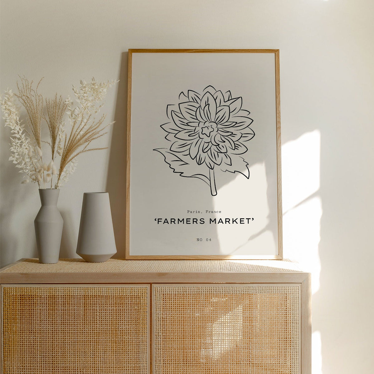 A Dahlia Flower , Line Art Painting
