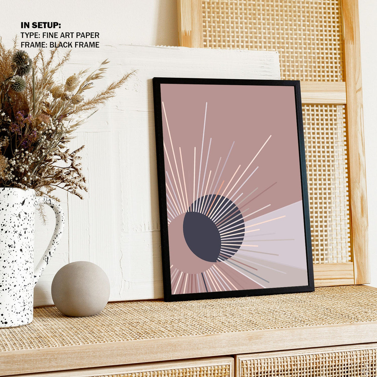 Boho Style Sun Art 01, Boho Wall Art Painting