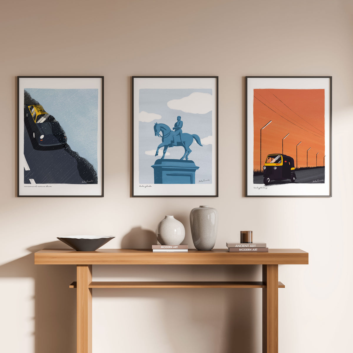 Bombay Postcard Series, Mumbai Posters, Set of 3