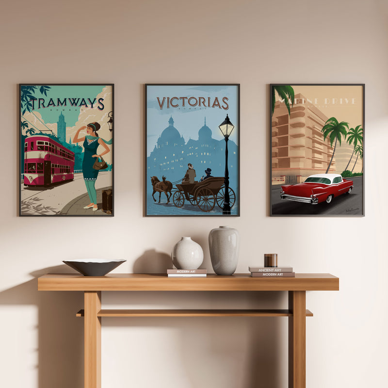 Bombay Series V, Bombay Vintage Posters, Mumbai Posters