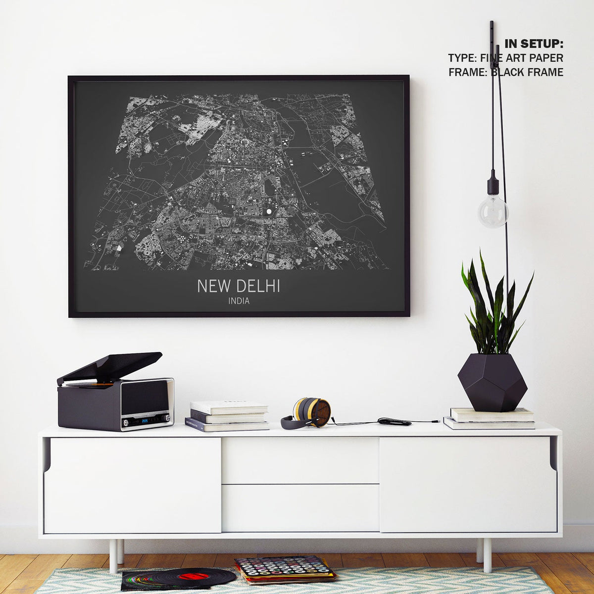 Cartina New Delhi India vista satellitare sezione