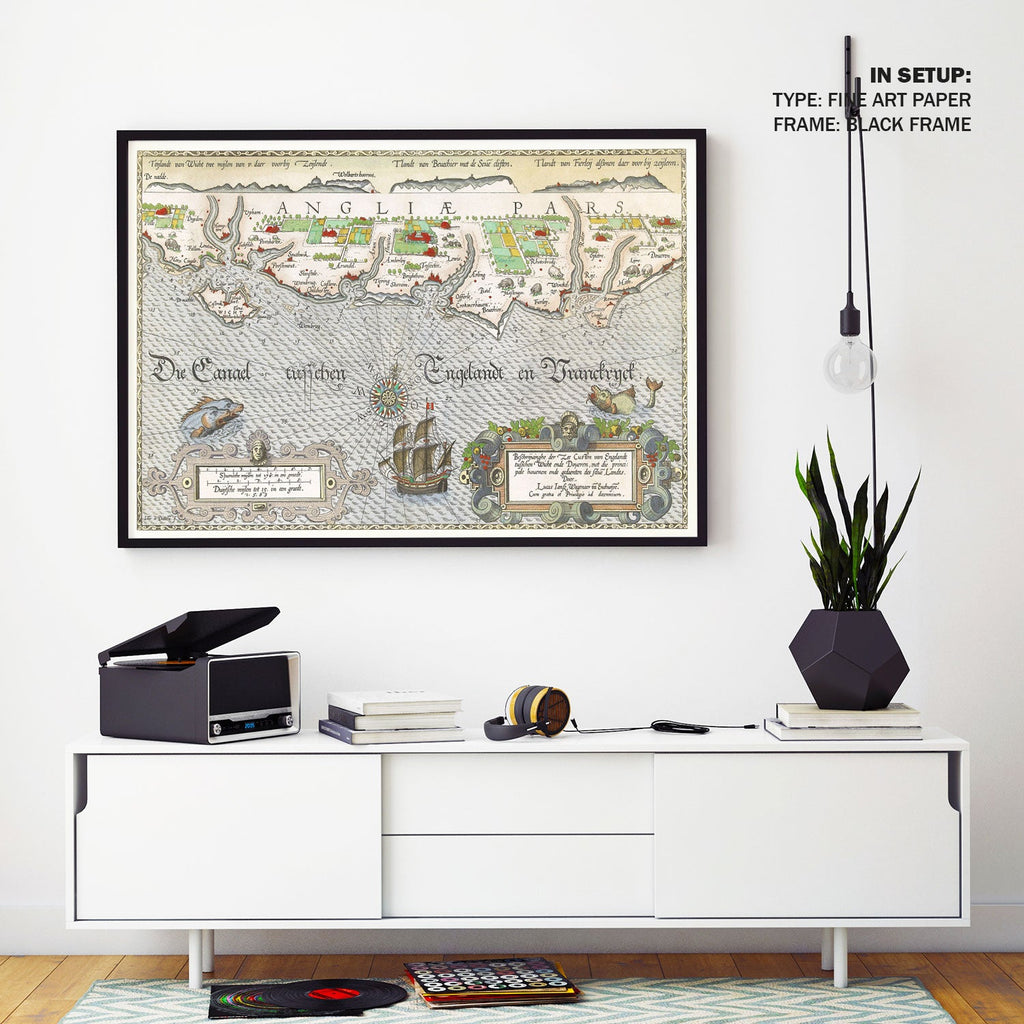 Executive Map Poster, Unframed Canvas Map