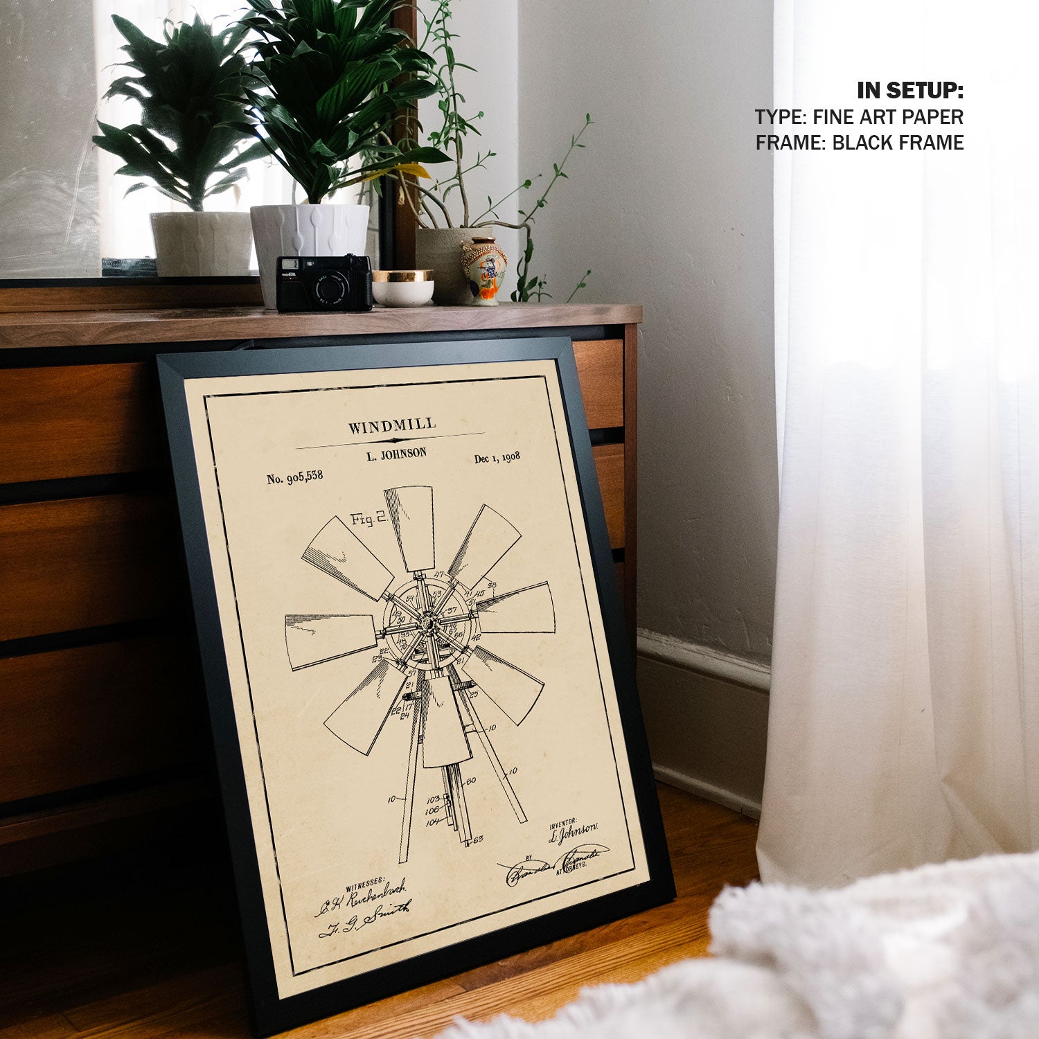 Windmill Frame Design Windmill: Buy Premium Framed Blueprints & Patent Art Online – Dessine Art