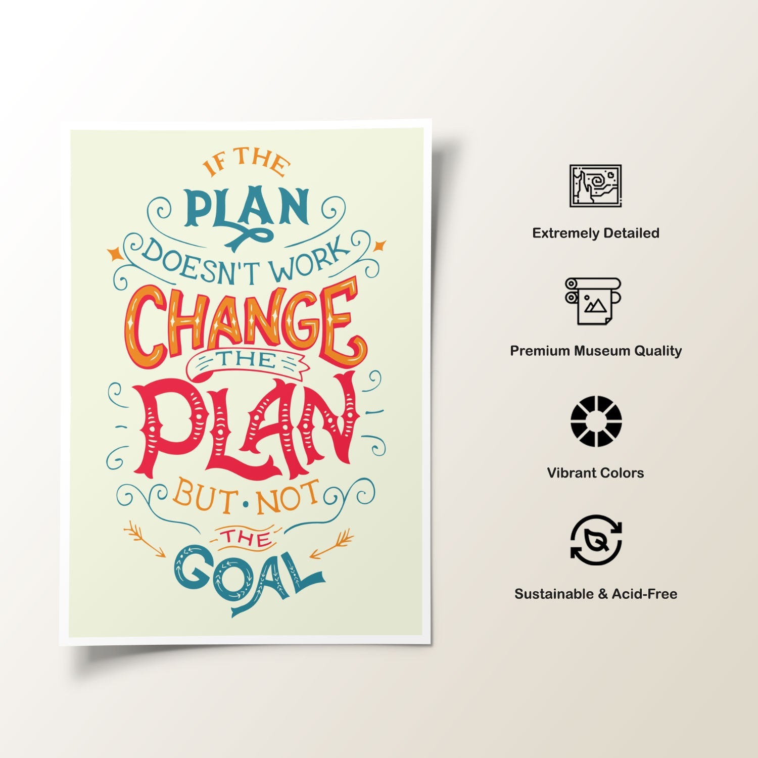 Plan Not Vector Buy Change the plan, not the goal Motivational Posters Online India at ...