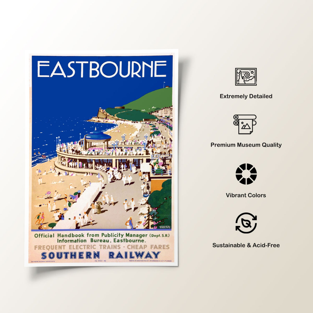 Eastbourne Southern Railway Travel Poster