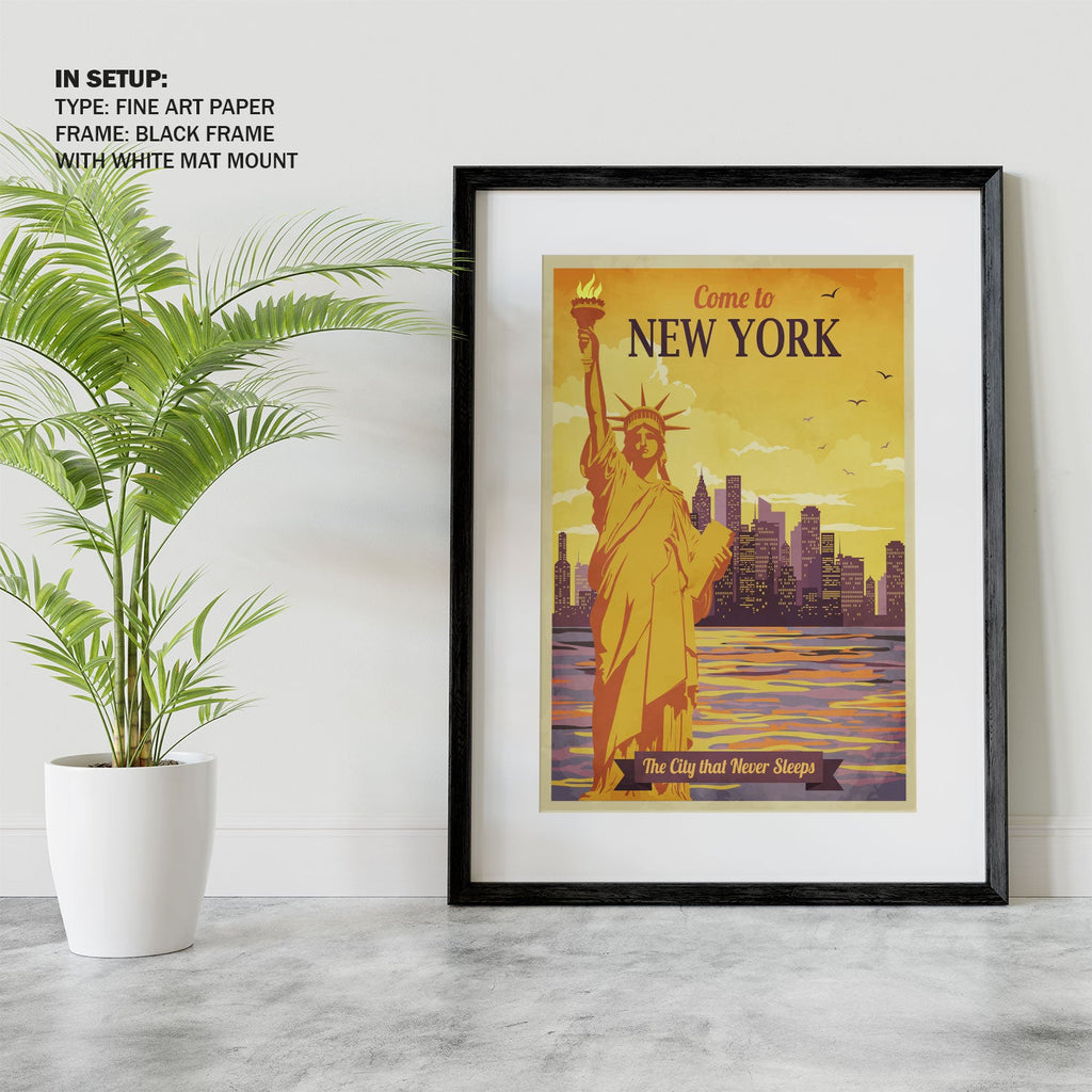 Buy Travel to New York Poster Vintage Travel Poster Art & Prints Online ...