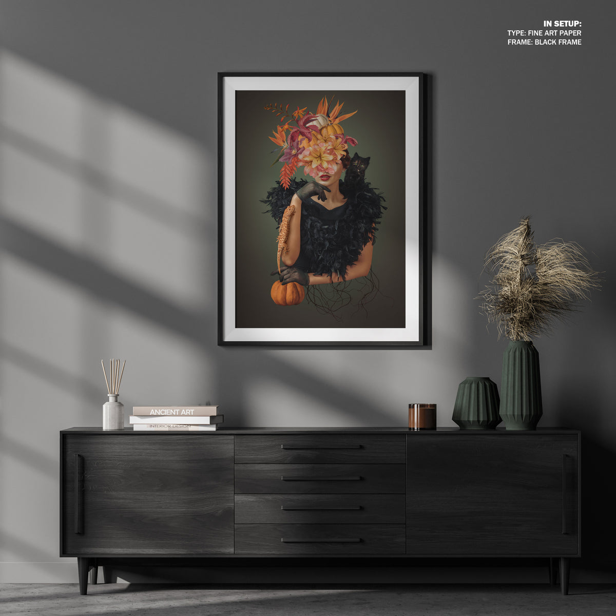Abstract Flowers Woman, Pop Art Painting