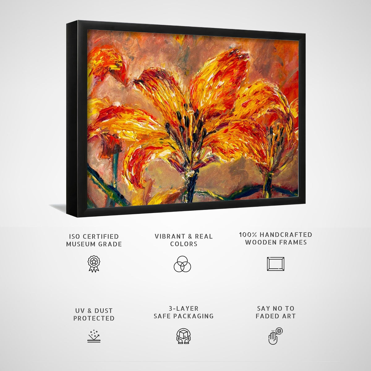 Abstract impressionism magic flowers , Big Canvas Paintings