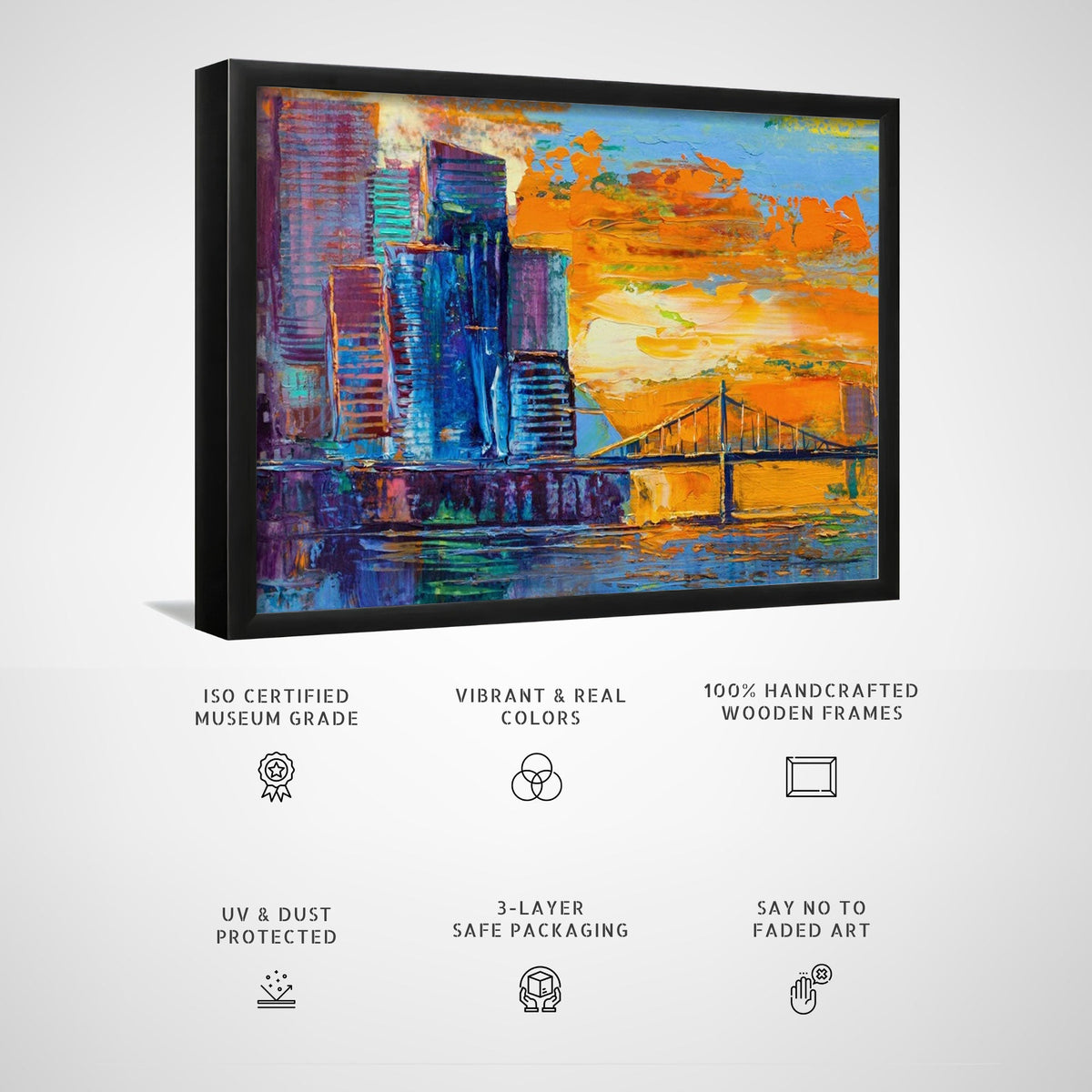 Abstract  of Golgen Gate Bridge, Big Canvas Paintings