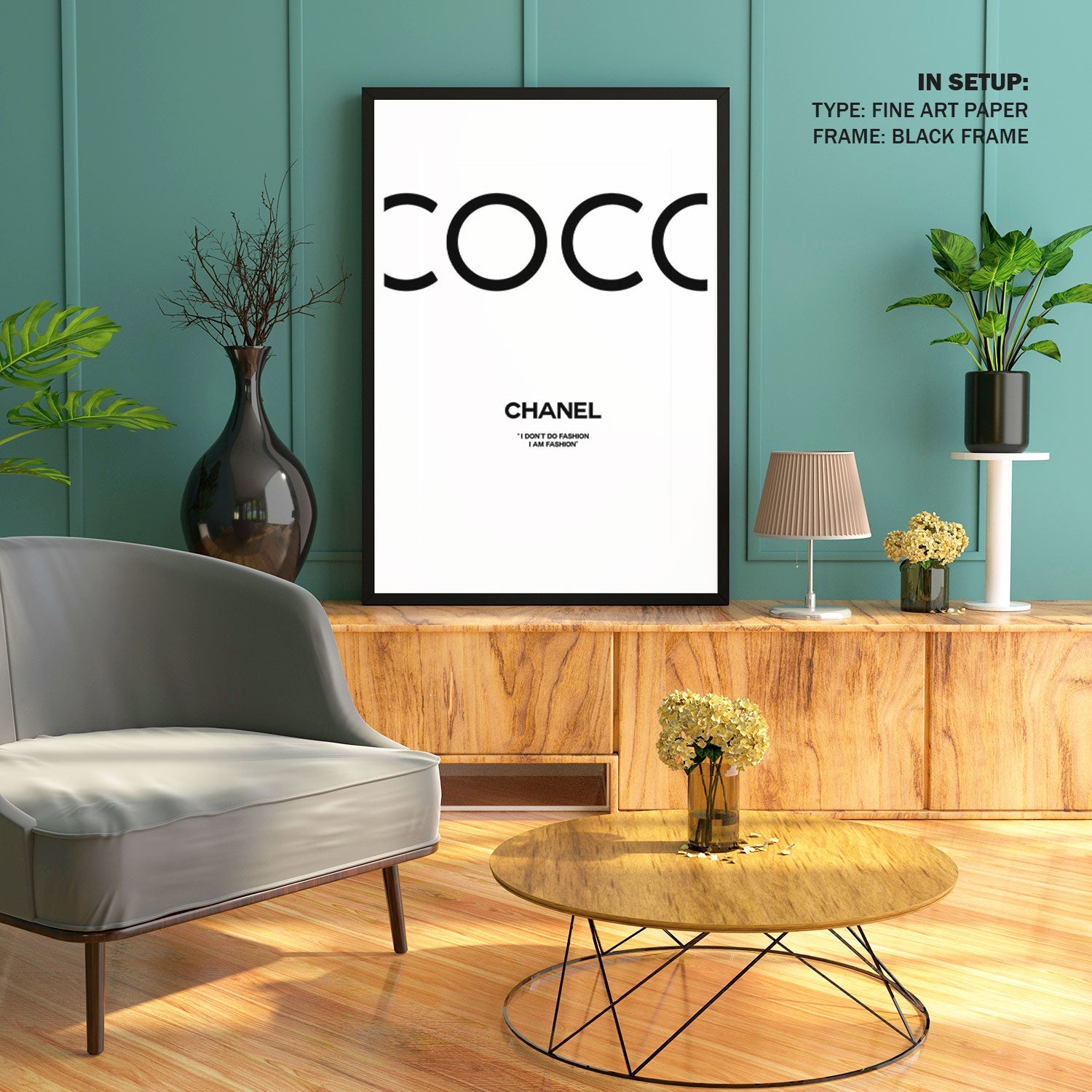Coco Chanel Poster in White II: Buy Premium Framed Fashion Posters
