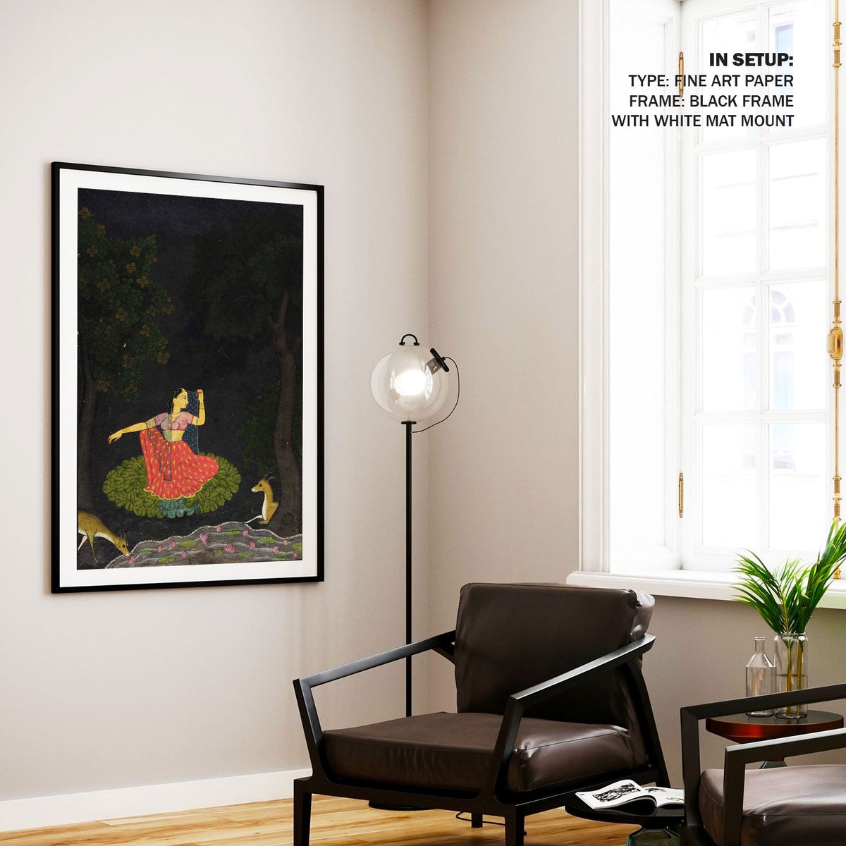 A Heroine Waiting for Her Paramour 2, Indian Miniature Paintings
