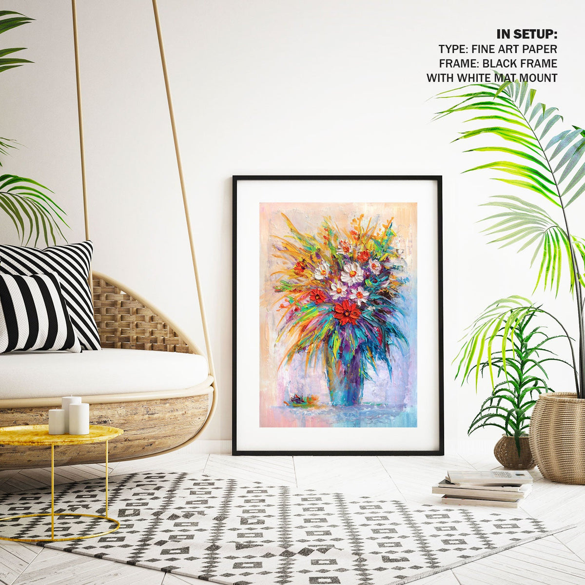 A Vase with flowers, Botanical Flower Paintings