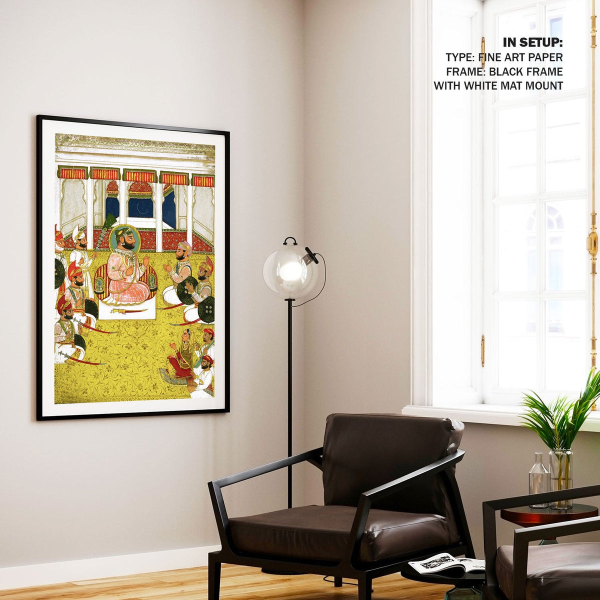 Maharana Jawan Singh seated leaning against a bolster, Rajasthani Paintings