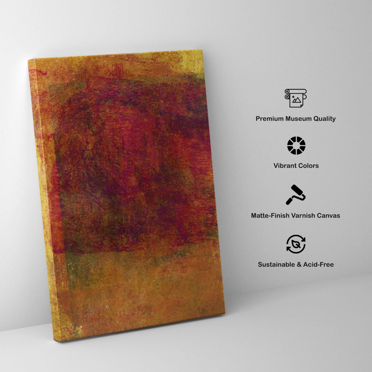 Abstract Magenta And Orange Painting