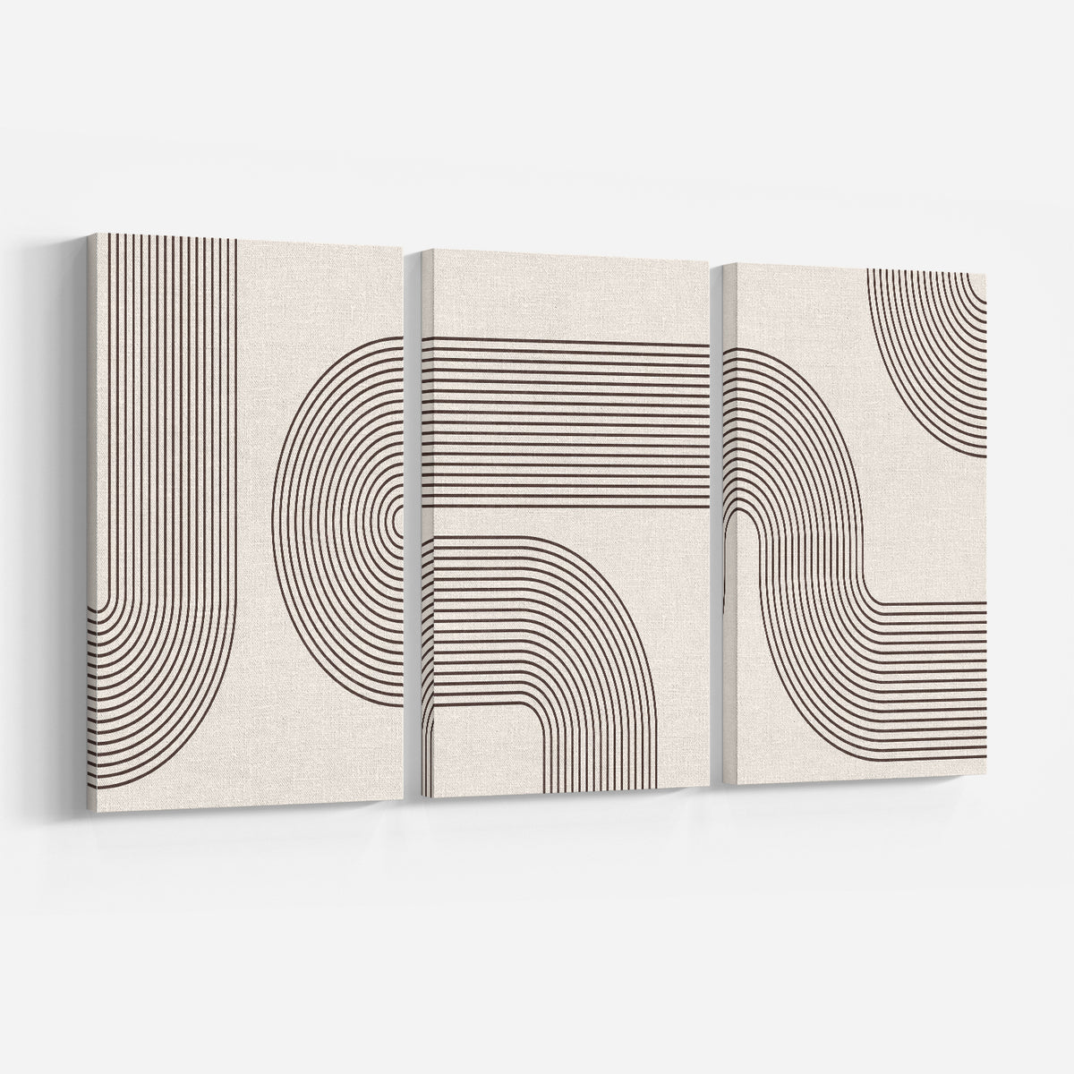 Abstract Lines Geometry Art Set of 3, Modern Wall Art, Boho Art, Minimalist Art