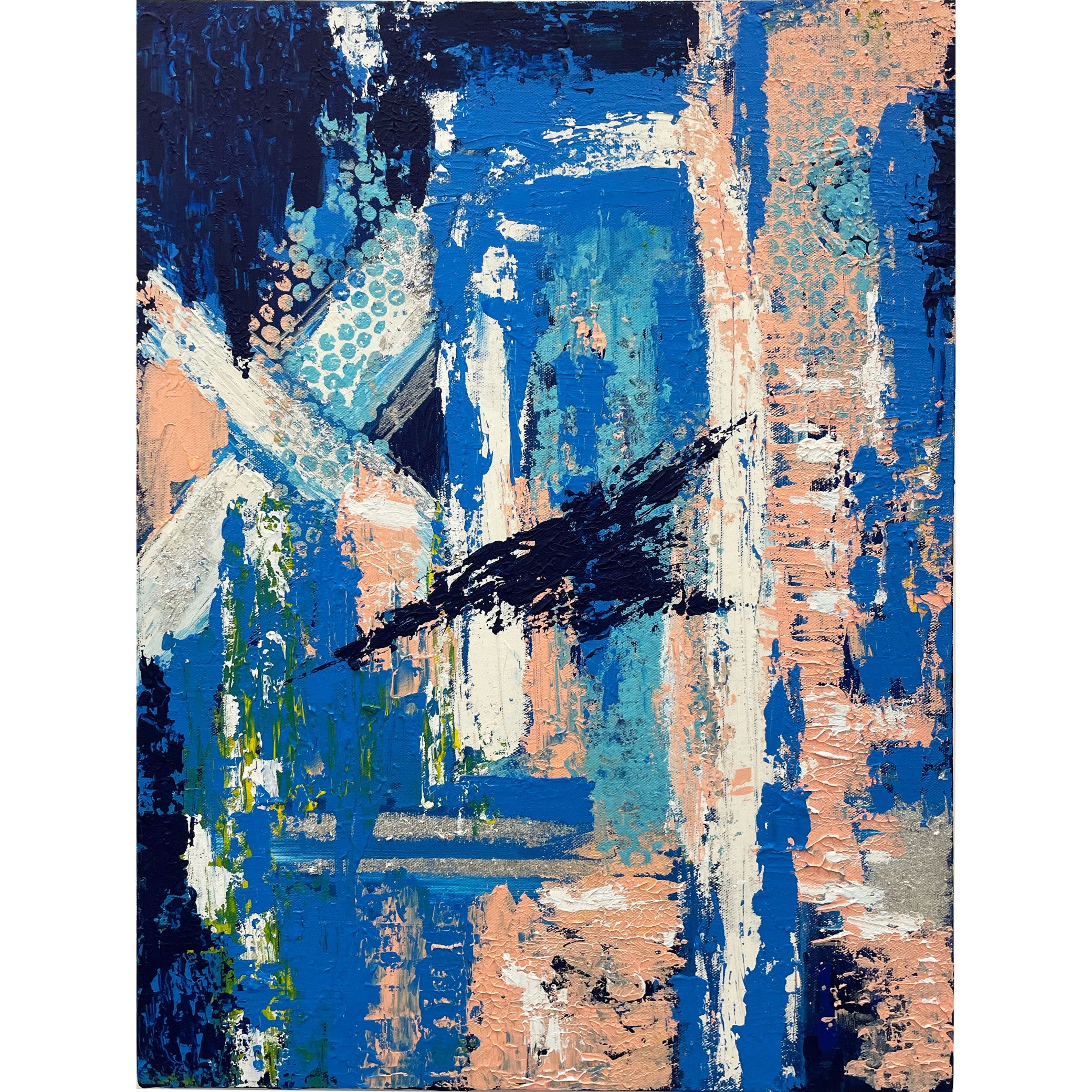 Fragments, Abstract Acrylic Painting – Dessine Art