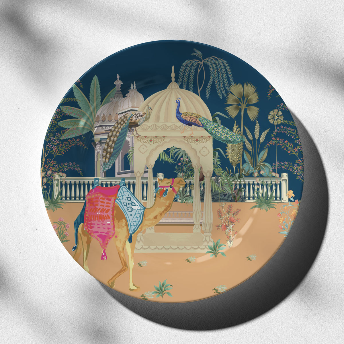 Camel in the Garden, decorative wall plate