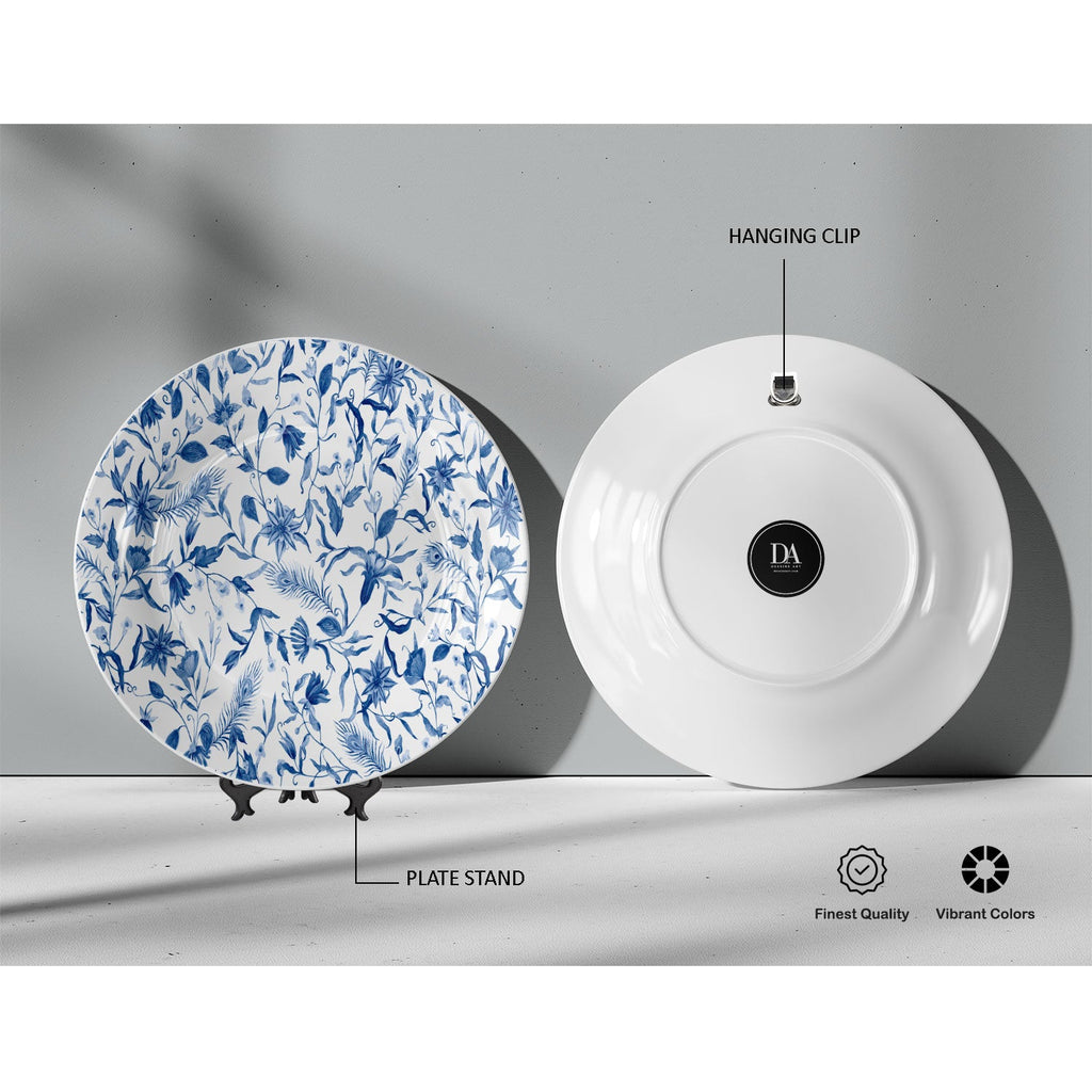 Pattern Plates Large Size Cobalt Floral Pattern: Buy Premium Quality Decorative Art Plates Online ...