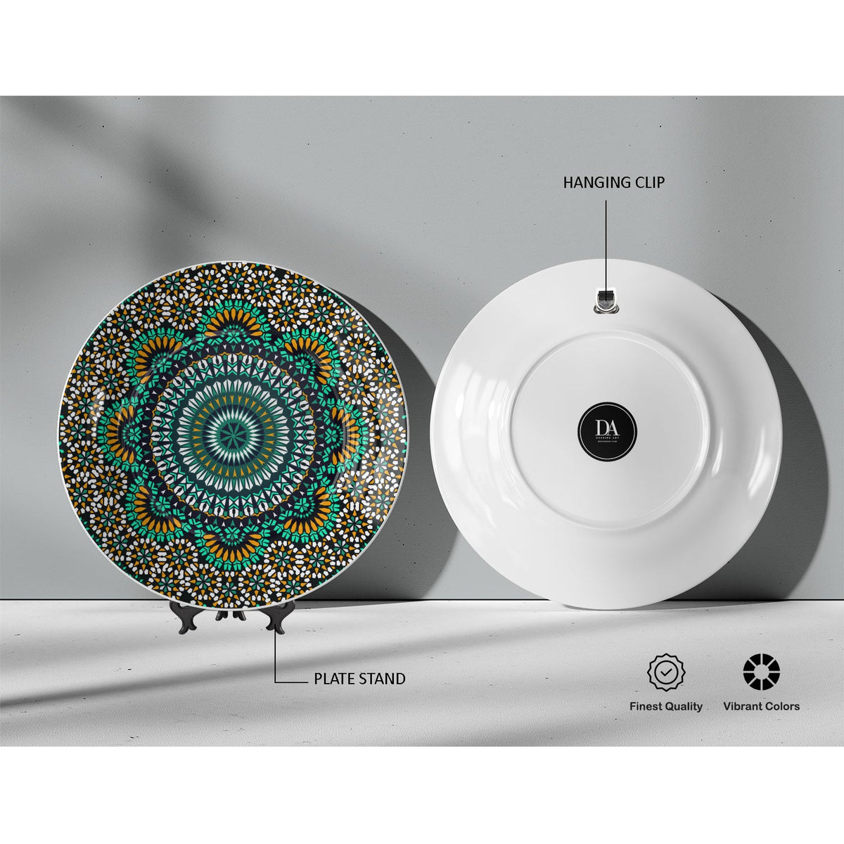 Seamless pattern in mosaic, Decorative Art Plates