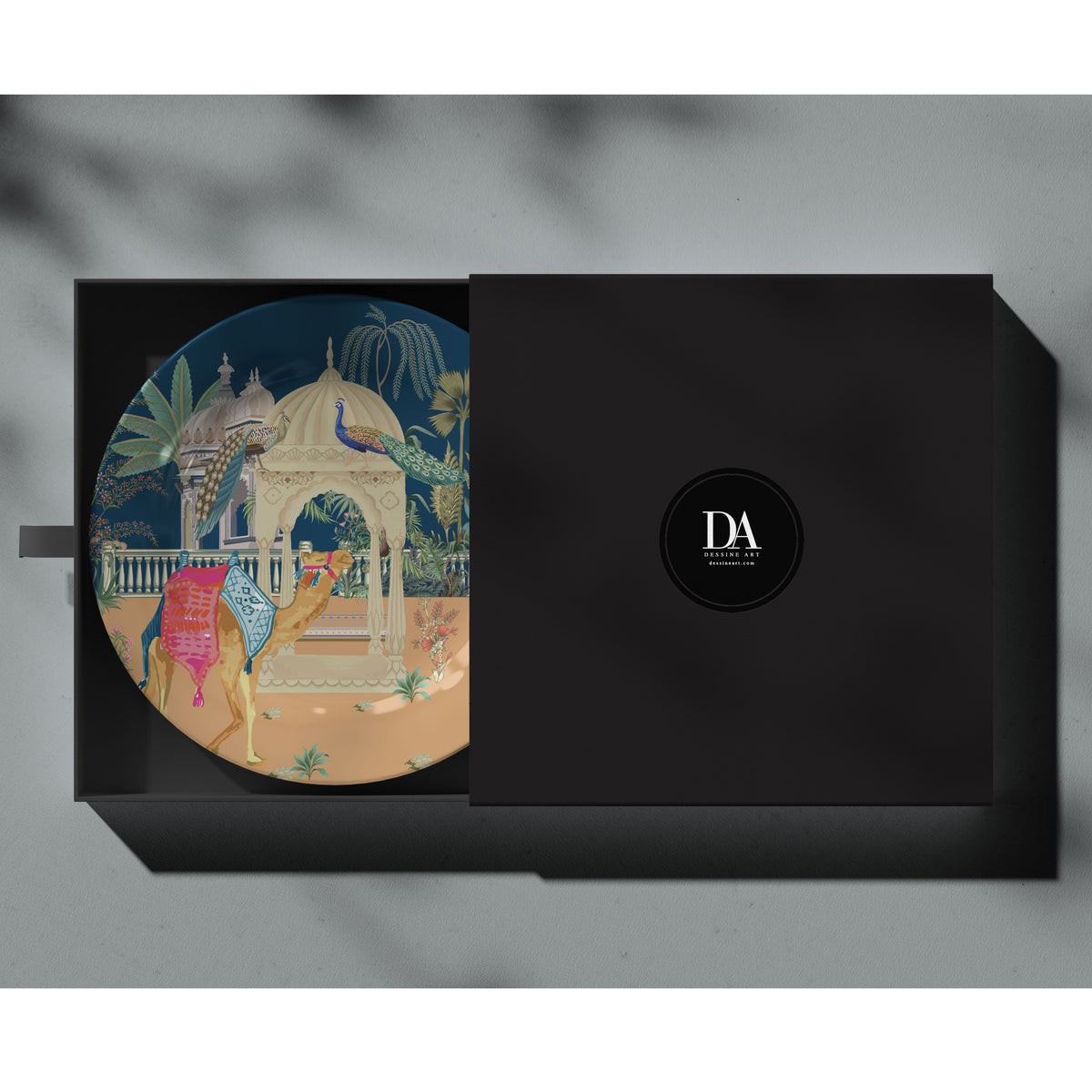 Camel in the Garden, decorative wall plate