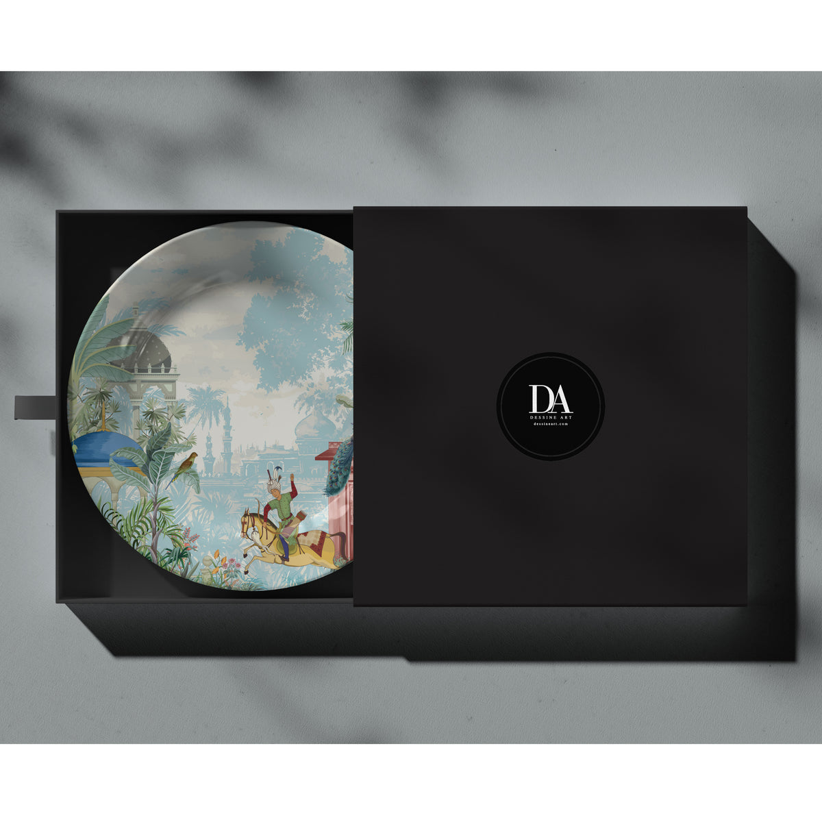 Persian Prince Riding the Horse, decorative wall plate