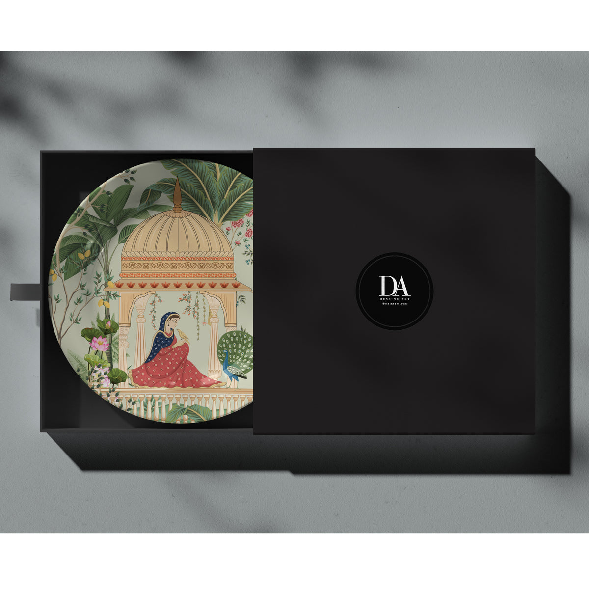 Mughal Queen in the Garden, decorative wall plate