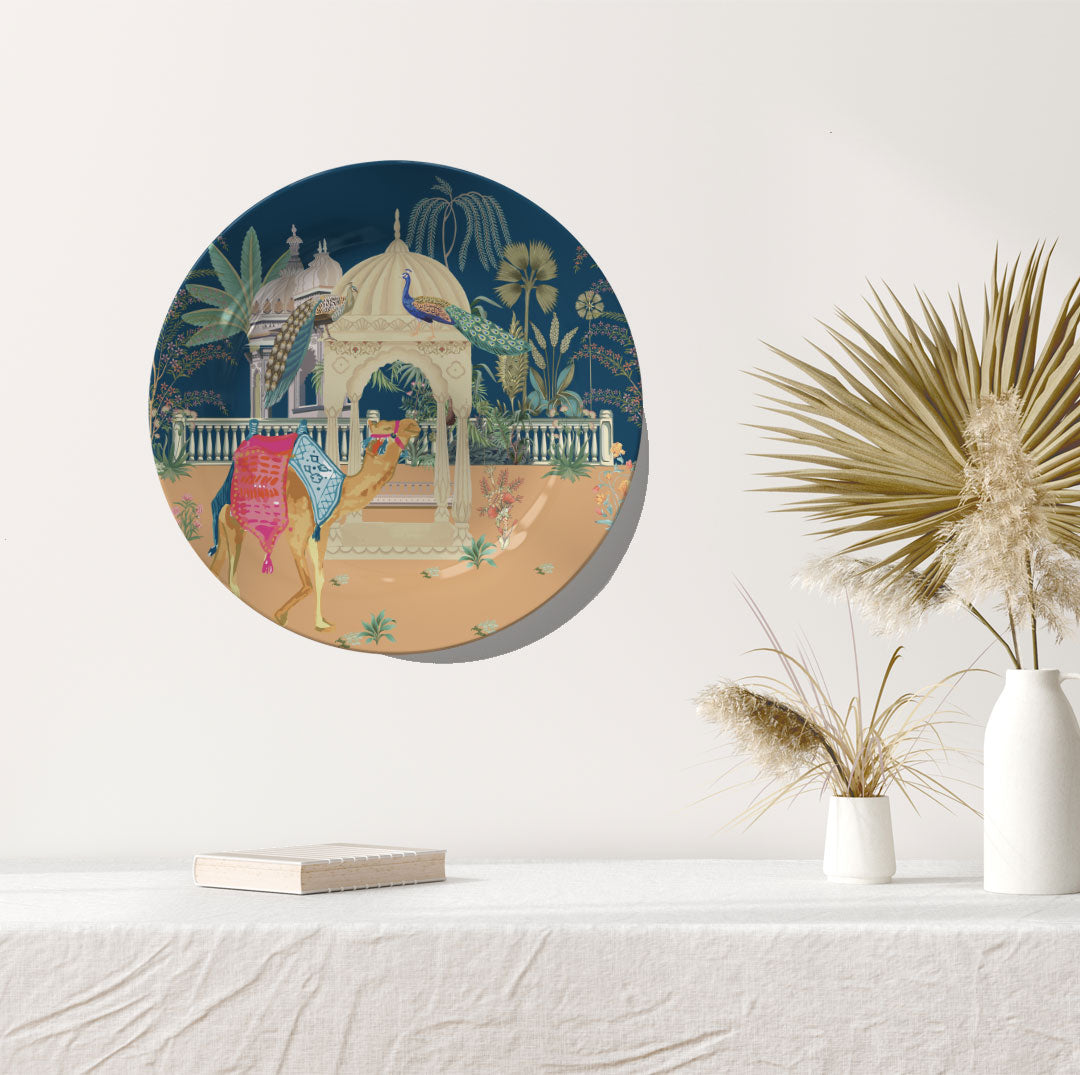 Camel in the Garden, decorative wall plate