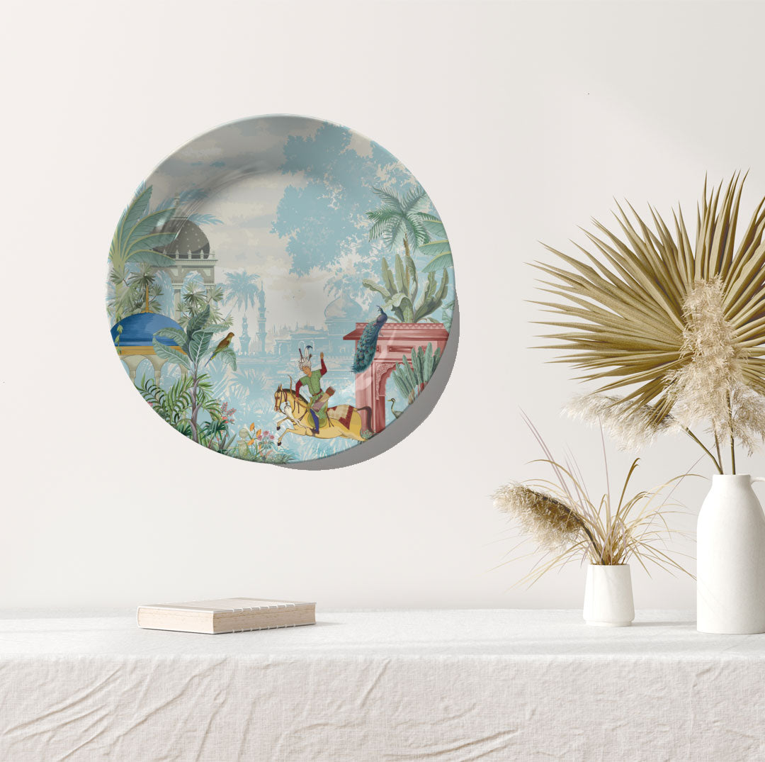 Persian Prince Riding the Horse, decorative wall plate