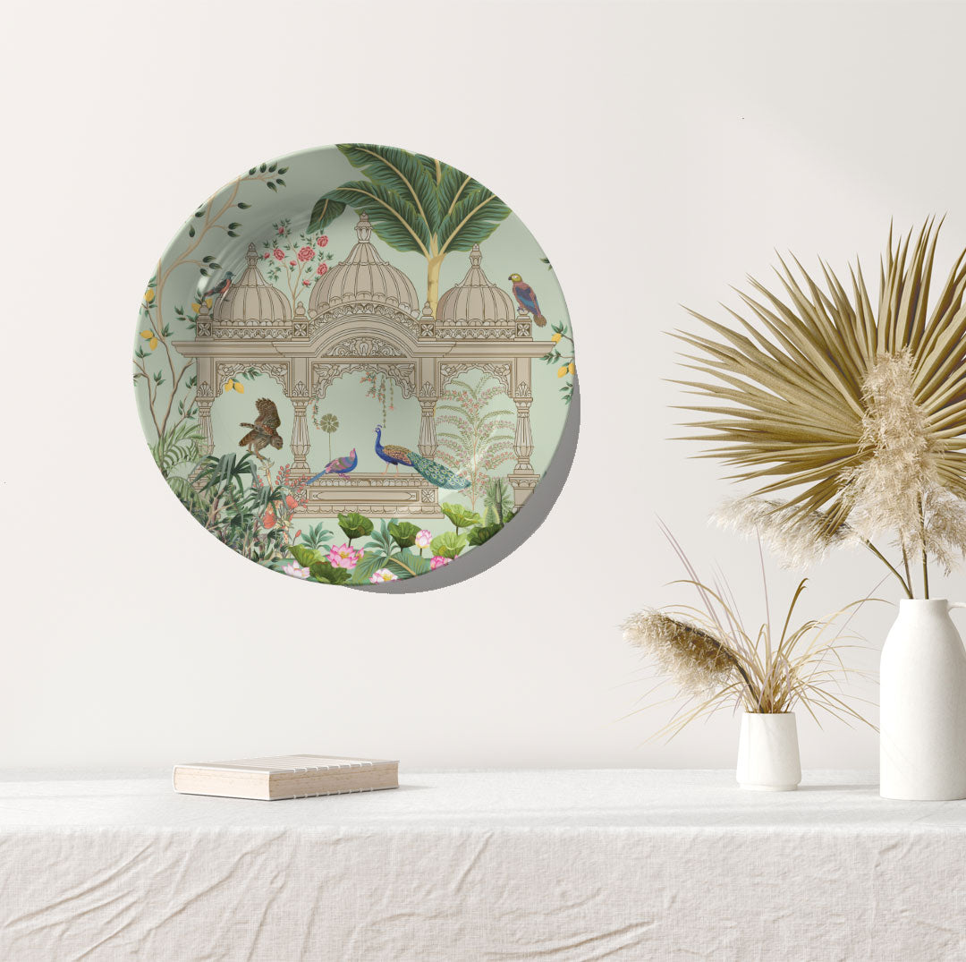 Traditional Mughal Garden II, decorative wall plate