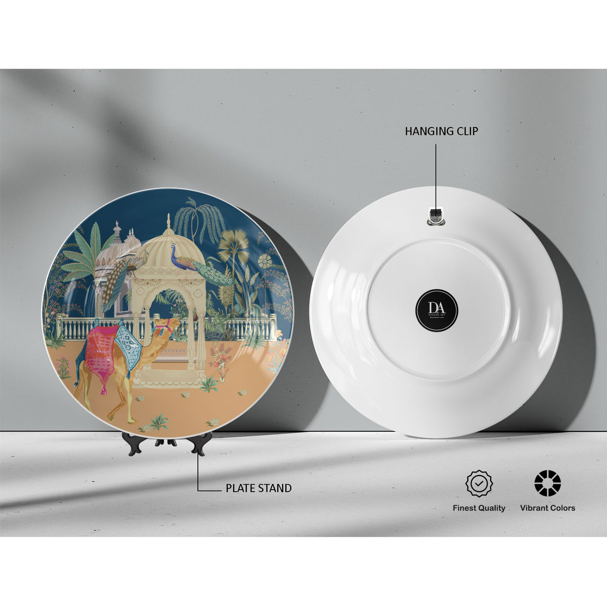 Camel in the Garden, decorative wall plate