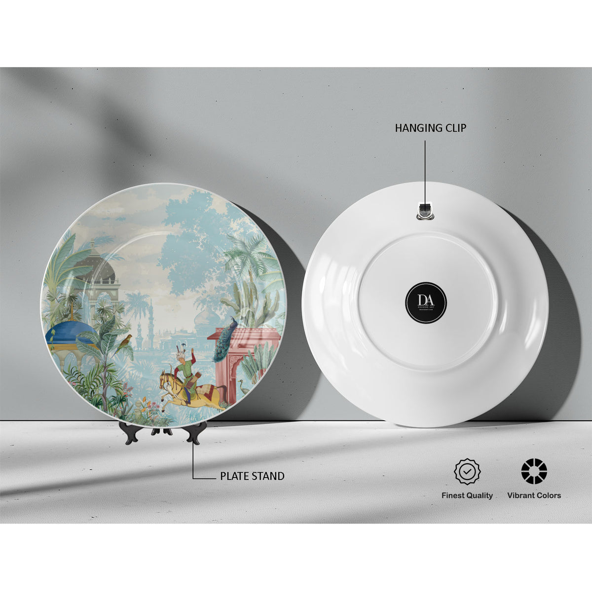 Persian Prince Riding the Horse, decorative wall plate