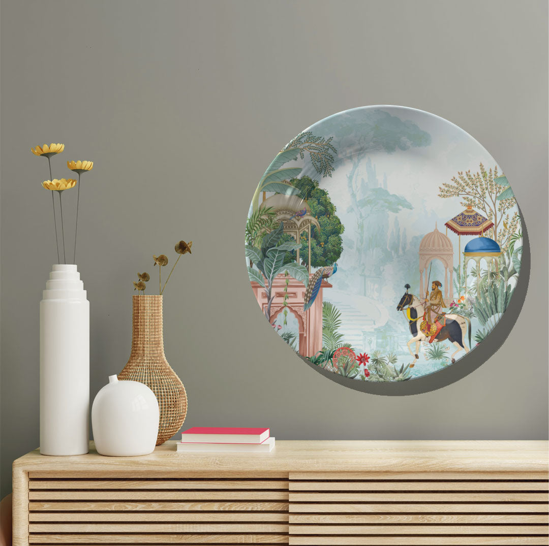 Mughal Emperor, decorative wall plate