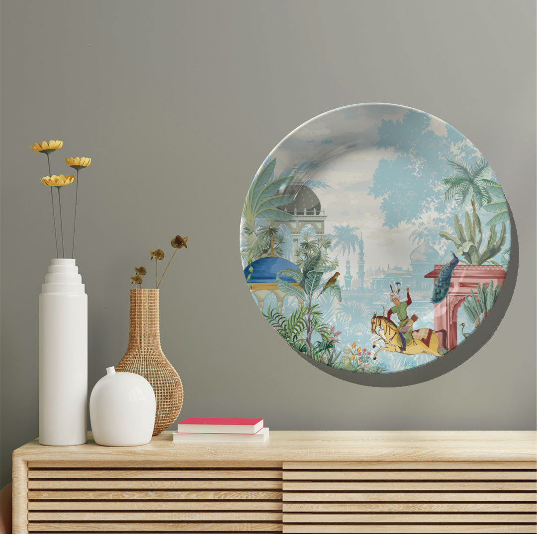 Persian Prince Riding the Horse, decorative wall plate