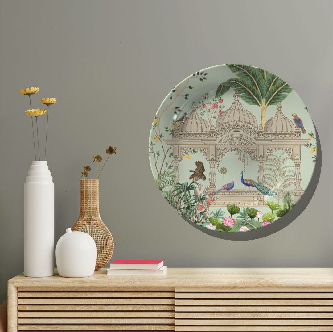 Traditional Mughal Garden II, decorative wall plate